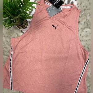 Puma Charted Tape Tank in Rosette